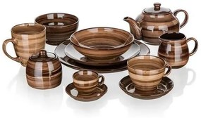 Banquet 6-częściowy zestaw kubków ceramicznych PALAS, 400 ml, brązowy