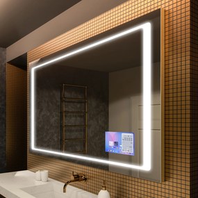 Lustro łazienkowe LED prostokątne na wymiar 50x50-200x100 cm, podświetlenie 3000/4500/7000K - Artforma LED01