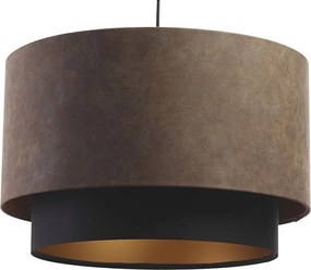 Lampa wisząca DOUBLE ZAMSZ 50 brązowa/czarna