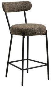 Brązowy tapicerowany hoker (wysokość siedziska 65 cm) Badalona – House Nordic