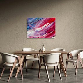 Obraz na szkle - różowo - niebieskie kolory (70x50 cm)