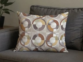 Zestaw 2 szt. dekoracyjnych poszewek na poduszkę z mikrofibry CIRELLO 50x70 cm, brązowo-szary