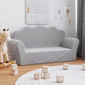 Jasnoszara sofa dziecięca - Gretter 4X