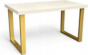 Stół prostokątny 80x140cm nierozkładany KASZMIR + nogi metalowe złote