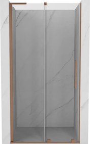 Mexen Velar L drzwi prysznicowe rozsuwane 90 cm, transparent, miedź szczotkowana - 871-090-003-01-65