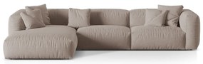 Beżowy narożnik modułowy (lewostronny) Martina – Micadoni Home