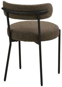 Brązowe tapicerowane krzesło Badalona – House Nordic