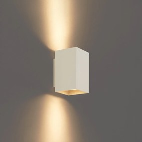 Nowoczesna lampa ścienna beżowa GU10 50 mm kwadratowa 2-punktowa - Sandy