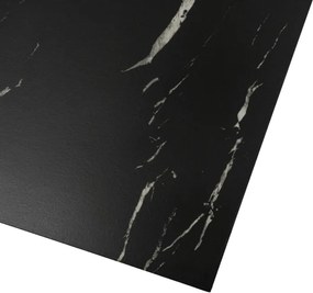 Zestaw Stolików Kawowych JUNO Czarny Marmur/Czarny do Salonu Glamour Nowoczesny