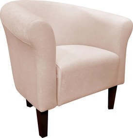 Fotel Milo tkanina Mikrofaza stylowy fotel do salonu i sypialni : Kolor nogi - Venge, Kolor tkaniny - 1 MIKROFAZA, Wysokość nogi - 20 cm