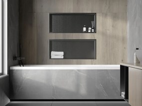 Mexen X-Wall-R półka wnękowa z kołnierzem 75 x 30 cm, gun gray szczotkowany - 19E0753010