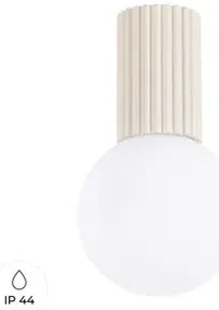 Plafon HALO beżowy IP44 ryflowany SOLLUX  LIGHTING