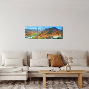 Obraz - Rzeka Jangcy (z zegarem) (90x30 cm)