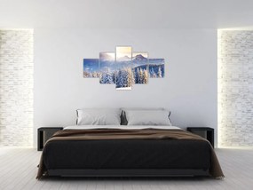 Obraz - Krajobraz górski zimą (125x70 cm)