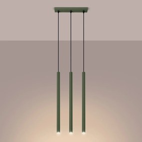 Lampa wisząca PASTELO 3 zielona oliwka SOLLUX  LIGHTING