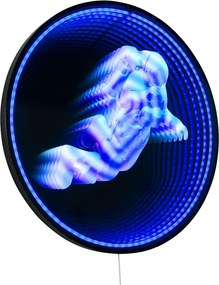 Czarna dekoracja świetlna ścienna do kontaktu ø 60 cm Duke – Reality