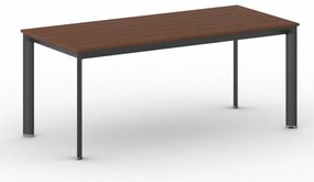 Stół konferencyjny do biura PRIMO INVITATION, 180x80 cm, czarna podstawa, czereśnia