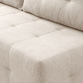 Sofa z Funkcją Spania MORANA Kremowa Nowoczesna