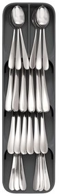 Szary plastikowy organizer na sztućce do szuflady 11 x 39,5 cm Duo – Joseph Joseph