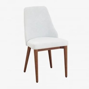 Zestaw 2 Tapicerowanych Krzeseł Do Jadalni Leiden Naturalna & Tkaniny Distressed White - Sklum