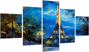 Obraz - Obraz olejny przedstawiający wieżę Eiffla (125x70 cm)