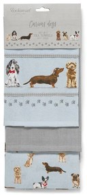 Bawełniane ścierki zestaw 3 szt. 45x65 cm Curious Dogs – Cooksmart ®