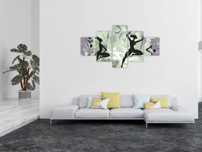 Obraz - Ilustracja przedstawiająca tancerzy (125x70 cm)