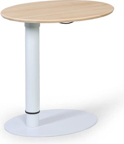 Owalny stół regulowany z zaokrąglonymi rogami, klon, 50 × 65 cm