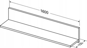 Półka wisząca Tommy 192, dąb artisan