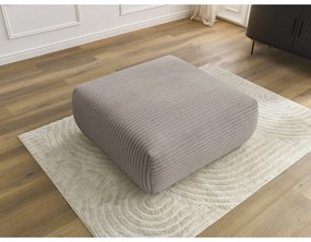 Jasnoszarobeżowy sztruksowy podnóżek Lucien – Bobochic Paris