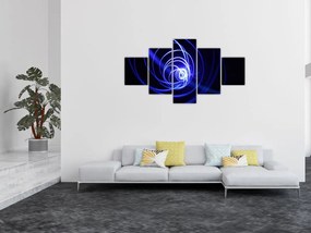 Obraz niebieskich spiral (125x70 cm)