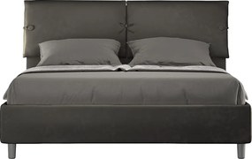 Łóżko bez stelaża tapicerowane 160x200 microfibra Szary Sleeper