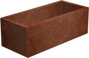 Line Donica ogrodowa 40 x 90 x 30 cm, corten CORGARDEN 1005