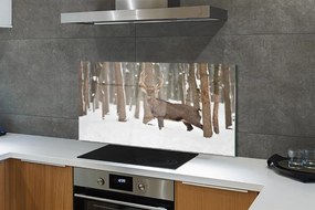 Panel nad Blat Kuchenny Zimowy Trop Jelenia w Lesie