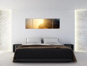 Obraz góry we mgle (170x50 cm)