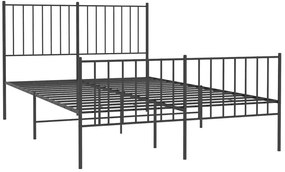 Czarne metalowe łóżko loftowe 120x200cm - Fiver