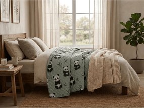 Narzuta na łóżko PANDA RELAX zielony Rozmiar: 220 x 240 cm