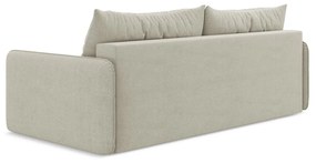 Kremowa rozkładana/ze schowkiem sofa 216 cm Nanea – Makamii