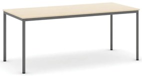 Stół jadalniany, 180x80 cm, ciemnoszara podstawa, brzoza