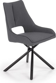 Tapicerowane krzesło z krzyżującą się podstawą K409