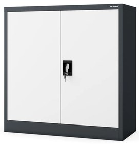 Szafka na akta osobowe, niska, antracytowo-biała, 900x930x400 mm: BEATA