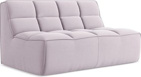 Modułowa sofa 2-osobowa - z tkaniny welwetowej - lawendowy - KALAI