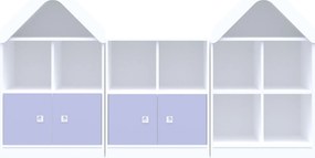 Zestaw niskich szafek przedszkolnych Blox Colours 6, fronty pastelowe fioletowe