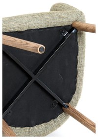 Jasnozielone tapicerowane fotele jadalniane zestaw z podłokietnikami 2 szt. Blaine – Light &amp; Living