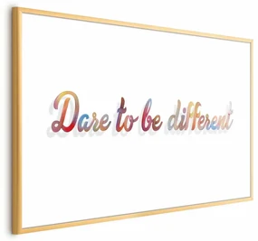 Plakat Be different 42x29,7 cm z ramą złotą z marginesem ARTGEIST B