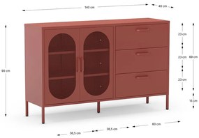 Ceglasta komoda 140x90 cm Diora – Marckeric