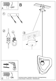 Lampa wisząca TRES biała SOLLUX  LIGHTING