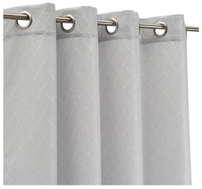 Zasłona żakardowa w szaro-srebrnym kolorze 140x260 cm Lluvia – Casa Selección