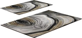 Szare/w kolorze złota dywaniki łazienkowe zestaw 2 szt. 60x100 cm CT – Foutastic