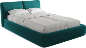 Łóżko 160 x 228 - z weluru - morski - HOKU